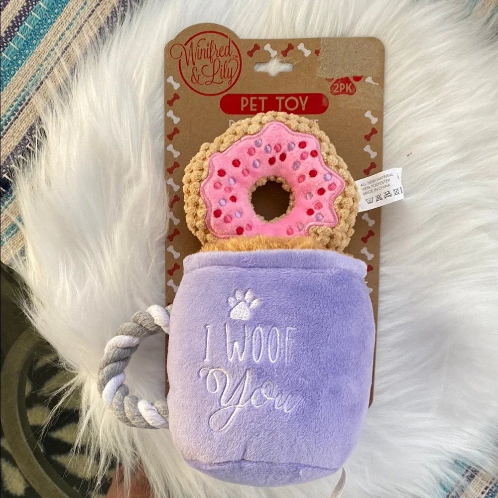 New Wilfred & Lily Pet Toy Set - Purple and Pink